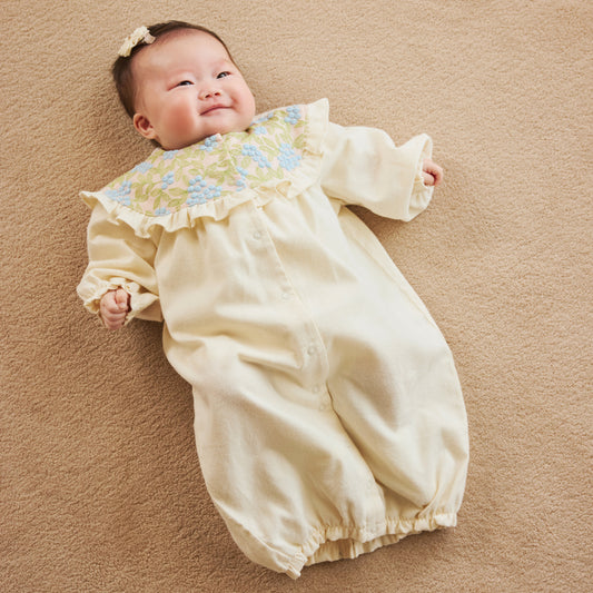 木の実刺繍 2wayドレス アイボリー 50-70cm / ツーウェイオール