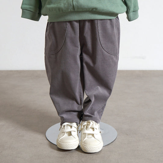 コーデュロイポケットパンツ グレー 80・90・100・110cm
