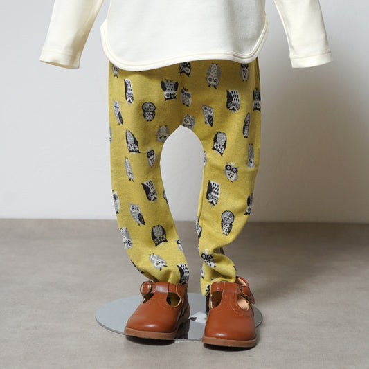 フクロウレギンス イエロー 80・90・100・110cm