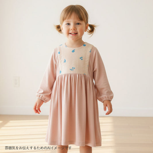 ウォームギャザーワンピース ピンク 80・90・100cm