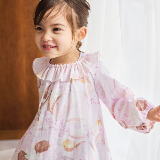 フリル襟ワンピース ライラック 80・90・100cm