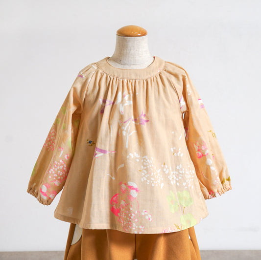 ギャザーチュニック ベージュ 80・90・100cm