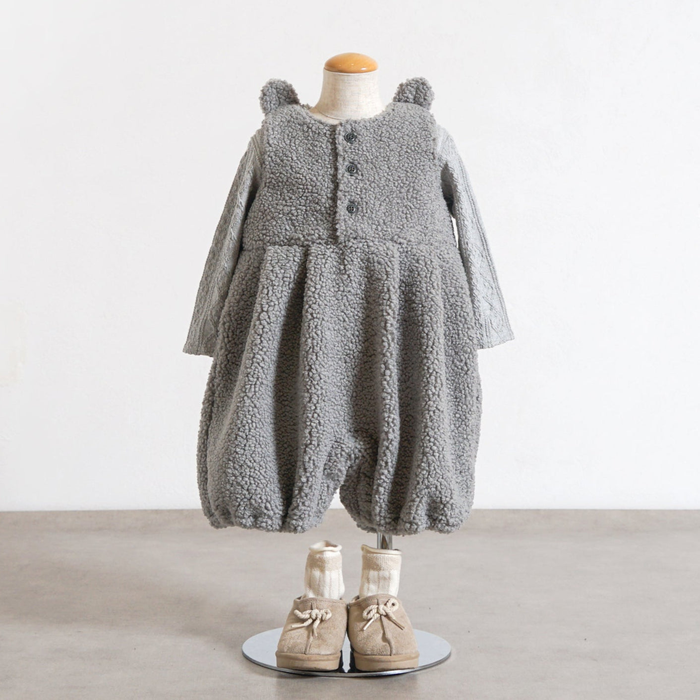 ボアくま耳サロペット グレー 70-80・80-90cm – 10mois 公式オンライン