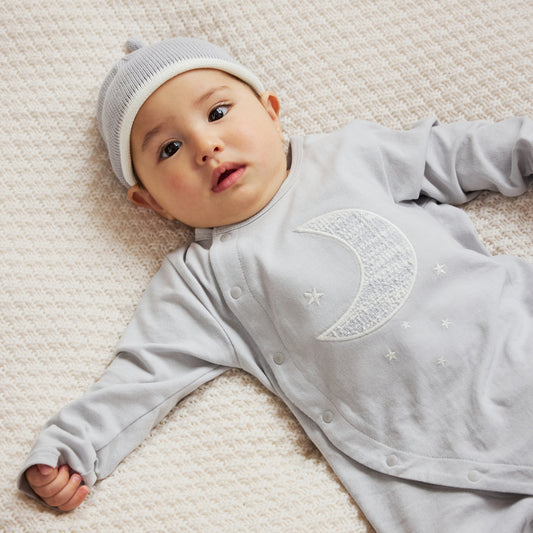 moonロンパース ライトブルー 70・80cm