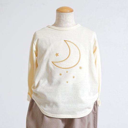 moon長袖Tシャツ クリーム 80・90・100cm