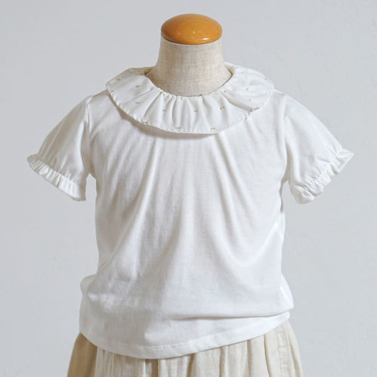 フリルドットTシャツ オフホワイト 80・90・100・110cm