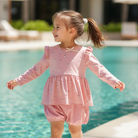 ラッシュガードセット ピンク 85cm・95cm・105cm / 10mois