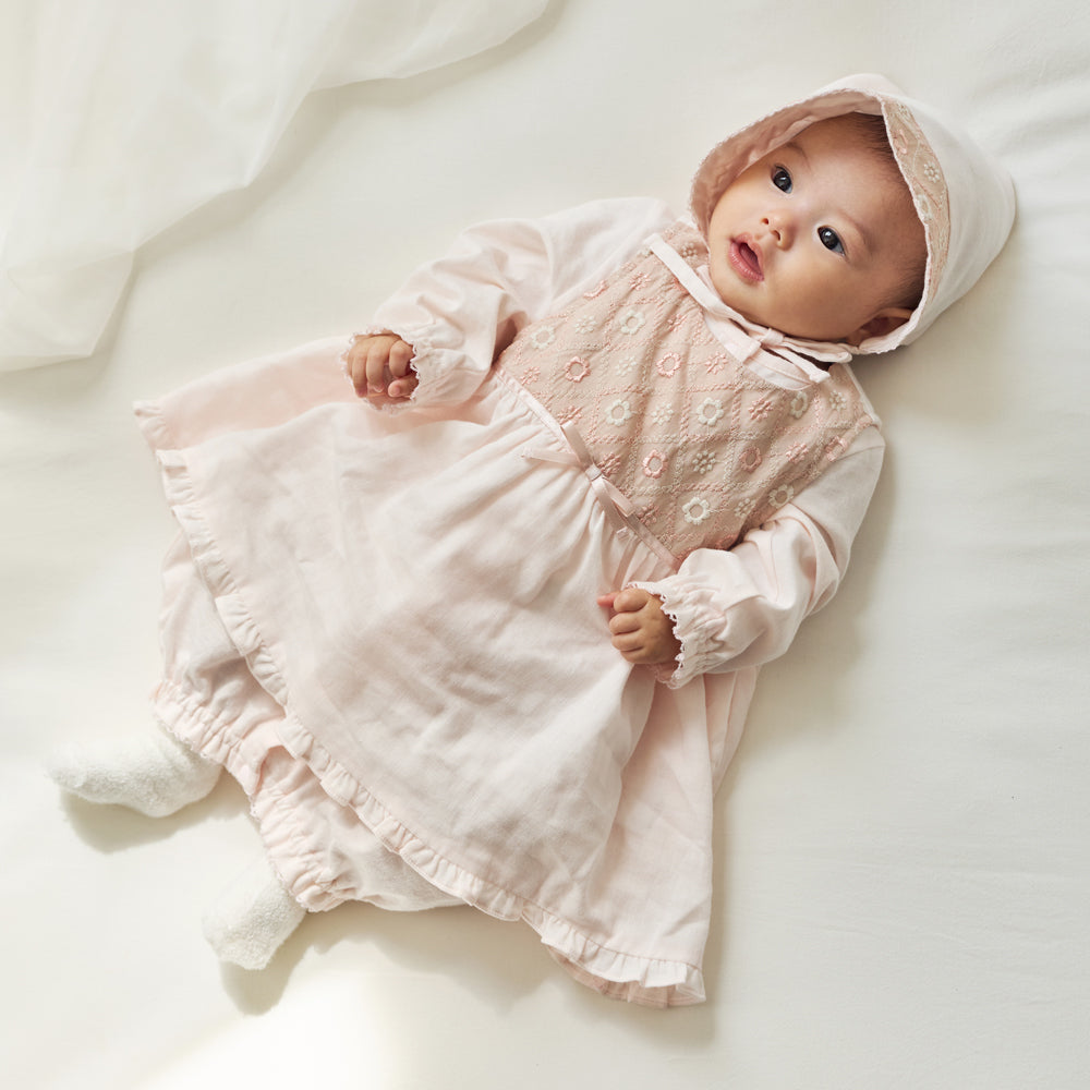 fleurエプロンセレモニードレスセット ピンク 50-70cm / ベビー服