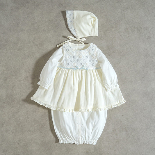 fleurエプロンセレモニードレスセット ホワイト 50-70cm