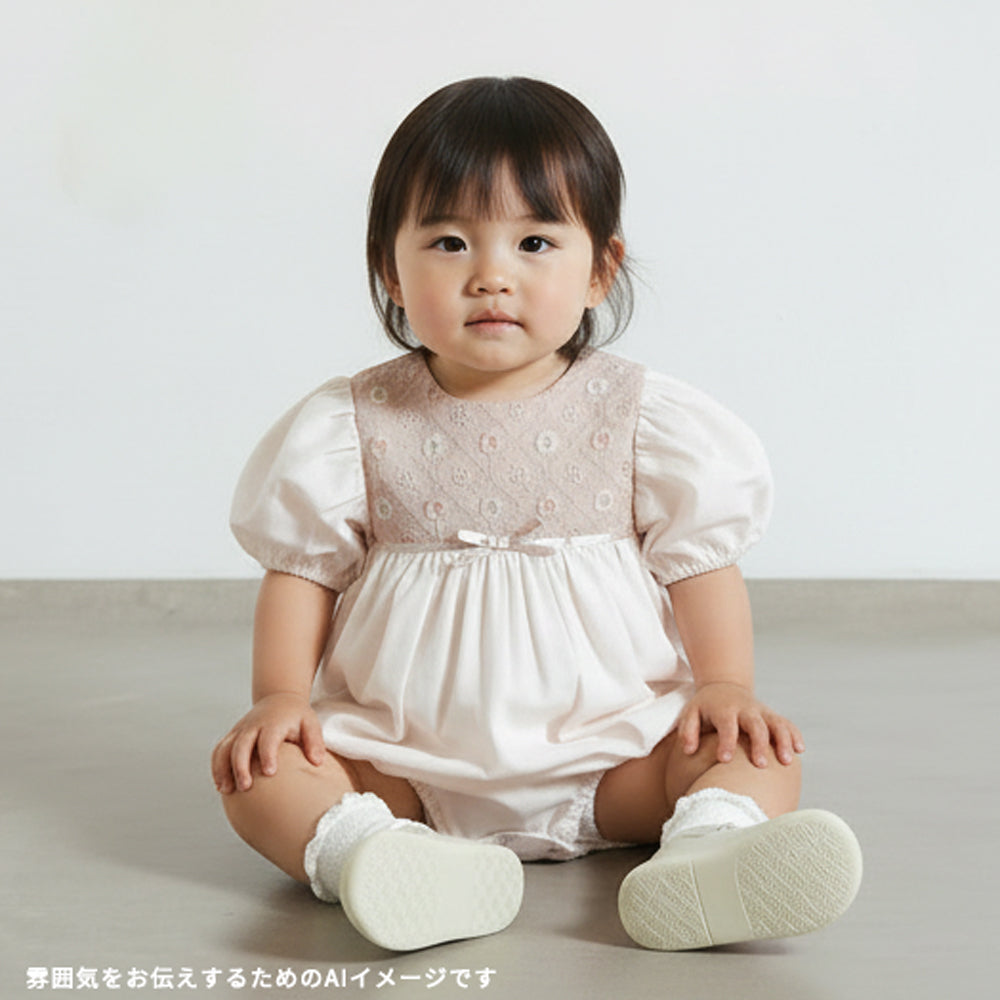 fleurバルーンロンパース ピンク 70・80cm – 10mois 公式オンライン