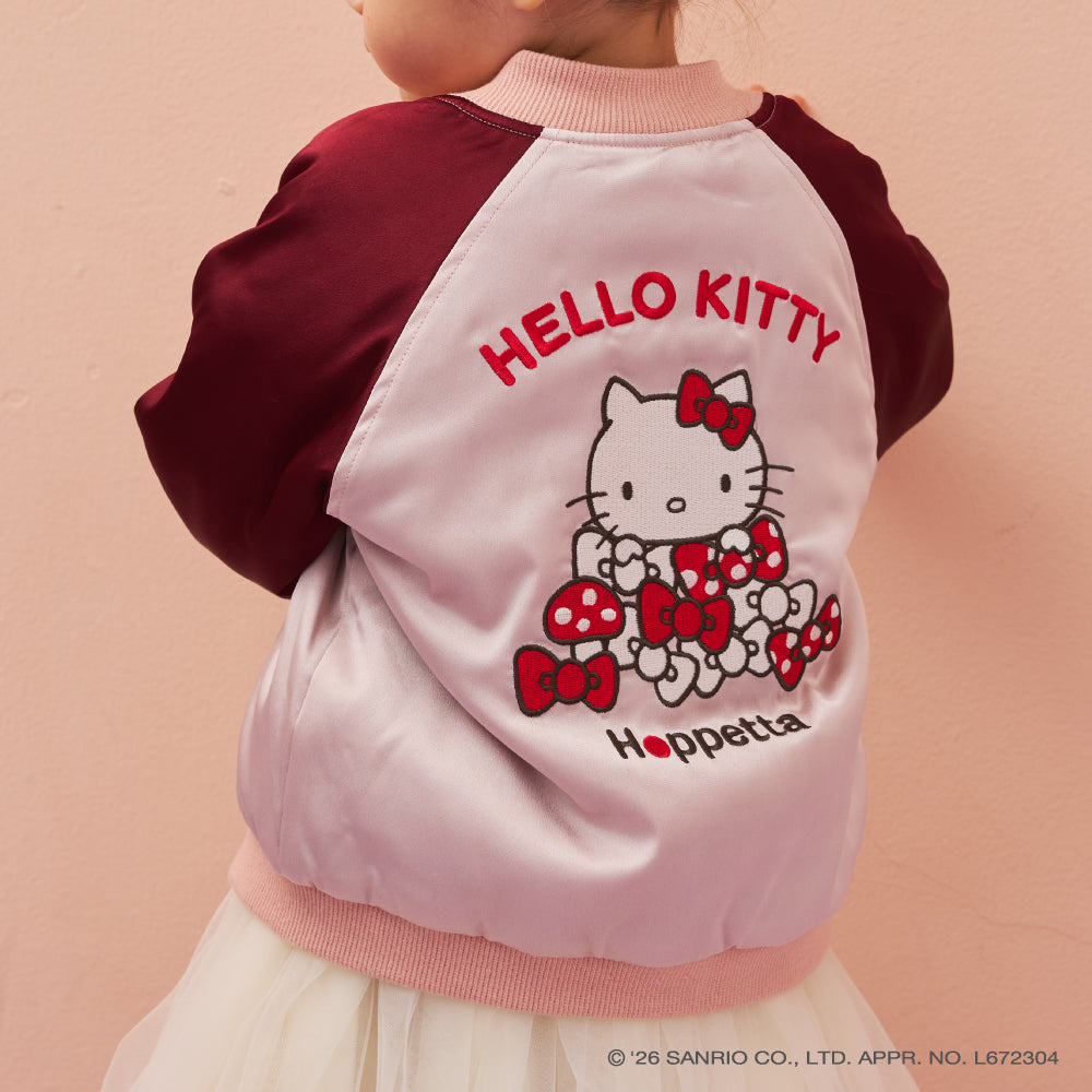 HELLO KITTY×Hoppetta SOUVENIR JACKET スカジャン ピンク 80-90・90