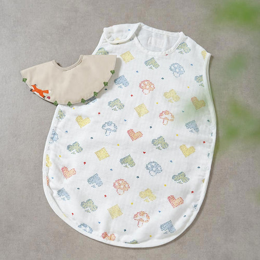 刺繍スタイ 3重ガーゼスリーパー ギフトセット