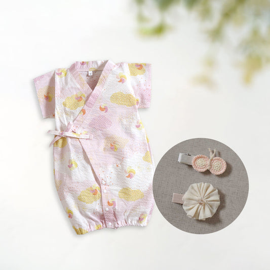 甚平2wayドレス・ヘアクリップギフトセット 撫子