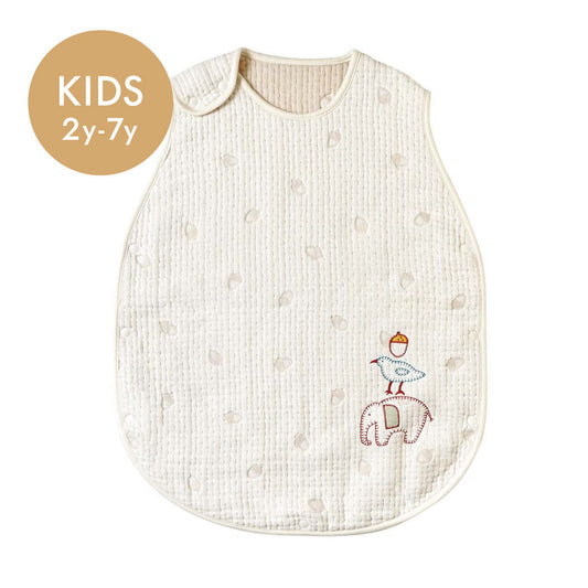 guri スリーパー キッズサイズ ふくふくガーゼ(6重ガーゼ) / 名入れ刺繍可