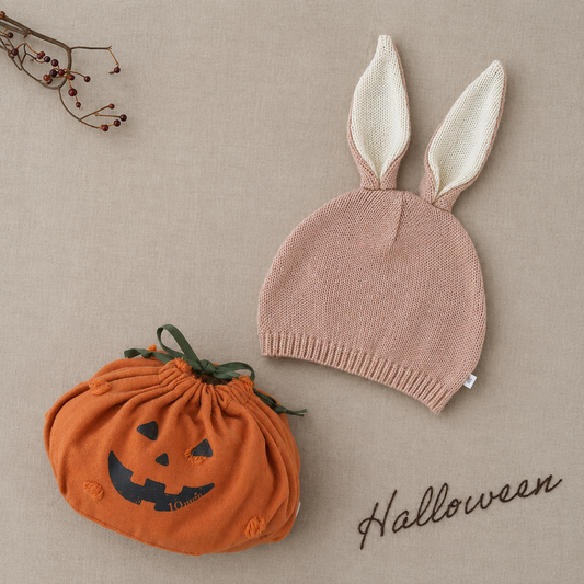 ハロウィンギフト うさぎ耳帽子 ピンク