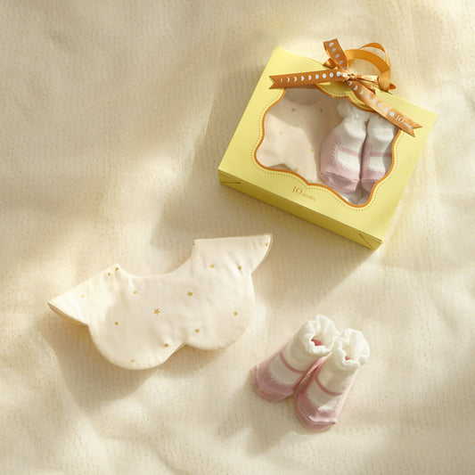 プチギフトボックス スタイ・くつした エクリュピンク / 出産祝い●