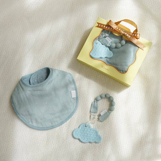 プチギフトボックス スタイ&歯がため ブルー / 出産祝い●