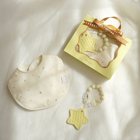 プチギフトボックス スタイ&歯がため エクリュ / 出産祝い●