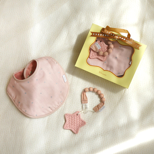 プチギフトボックス スタイ&歯がため ピンク / 出産祝い●