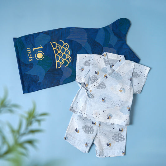 【予約】こいのぼりギフト 甚平セパレート 天青 80-90cm・90-100cm