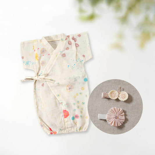 甚平2wayドレス・ヘアクリップギフトセット アメザイク