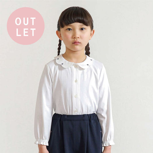 フラワーカラー長袖ブラウス 100cm / ギフト包装不可