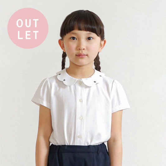 フラワーカラー半袖ブラウス 100cm / ギフト包装不可