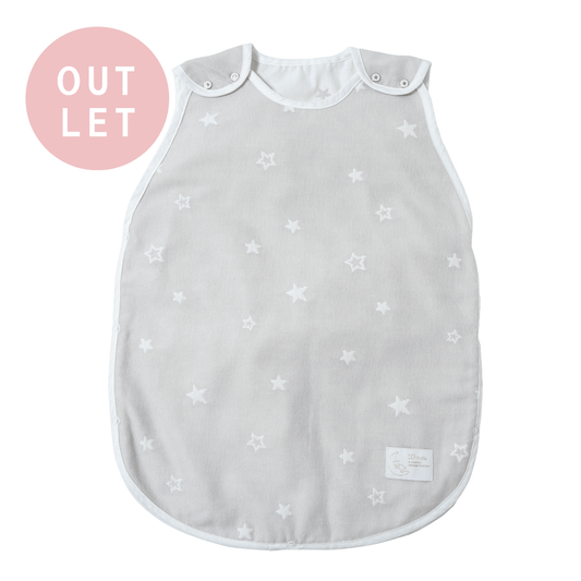 ダブルガーゼ キッズスリーパー リバーシブル グレー×ホワイト / ギフト包装不可