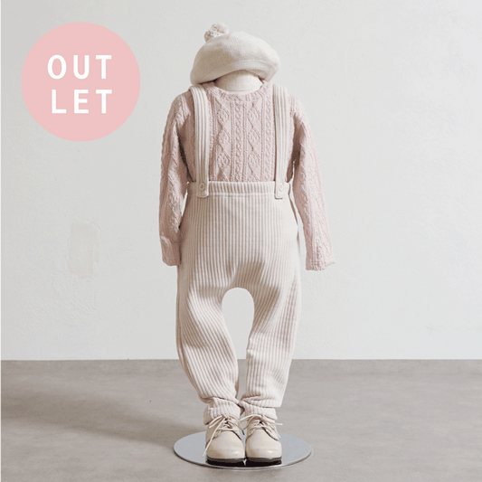 サスペンダーレギンスパンツ ペールピンク 90cm / ギフト包装不可