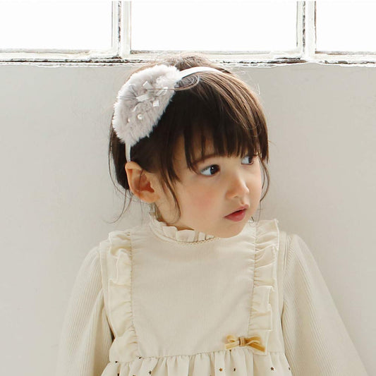 エコファーヘアバンド グレー