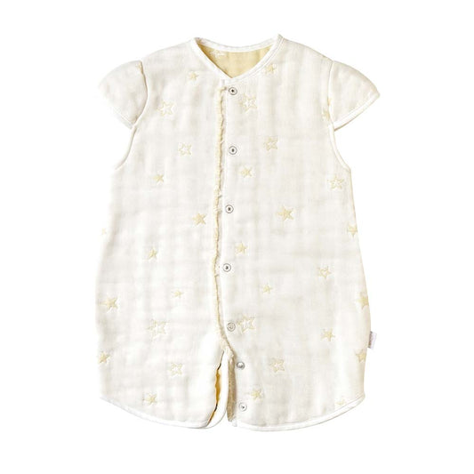 エクリュ 2wayスリーパー 袖付き ふくふくガーゼ(6重ガーゼ) / 名入れ刺繍可