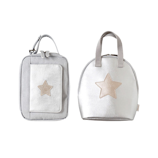 ドリンクポーチ・おむつポーチ 2点セット シルバー