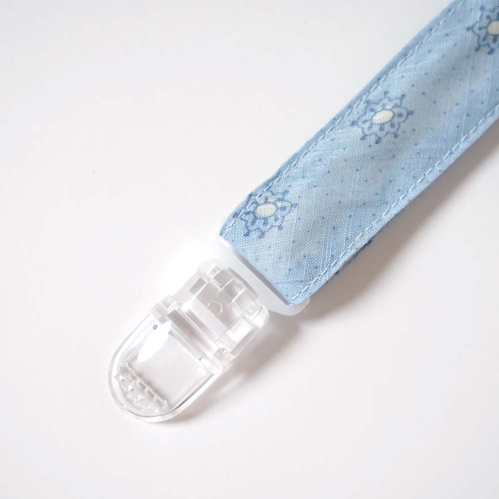 ふくふくガーゼ(6重ガーゼ) クリップ&ハンカチスタイ ブルーセット