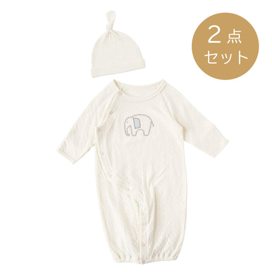 guri(ぐり) 2wayドレス&ベビー帽2点セット キナリ 50cm-70cm