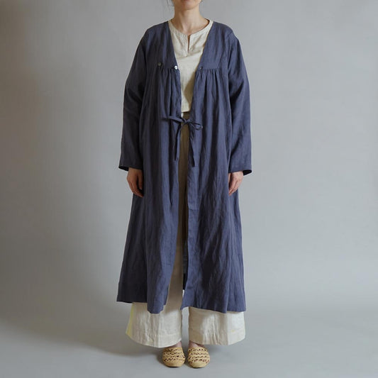 あわせえり 羽織ワンピース スモーキーグレープ F