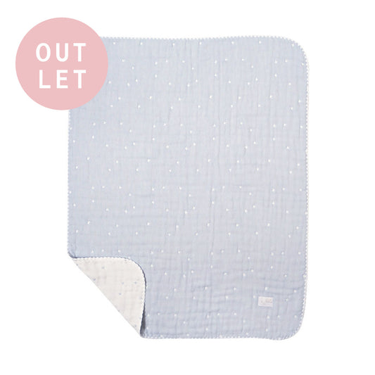 パウダーブルー ガーゼケット(ベビーサイズ) ふくふくガーゼ /ギフト包装不可