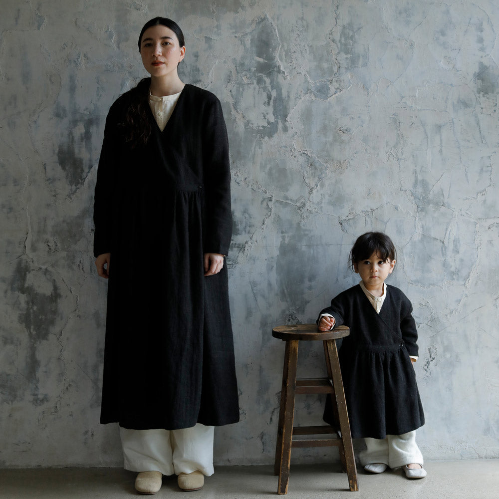 カシュクールコートワンピース ベージュ F