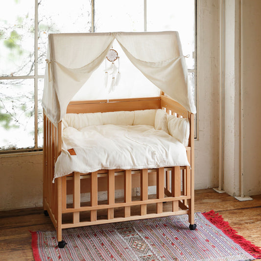 プレイハウス付き 5wayミニベッド&デスク/ ベビーベッド 日本製