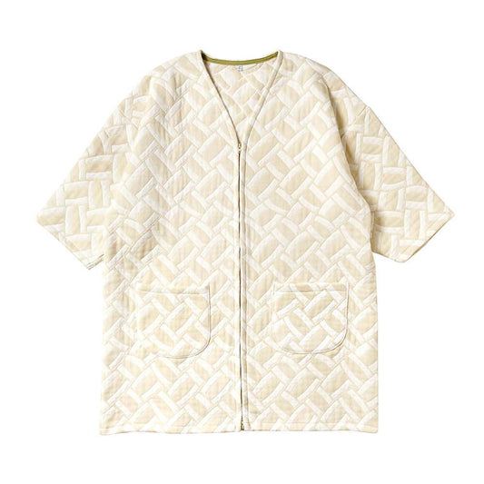 かごめ ふくふくガーゼ(6重ガーゼ) はんてんロング ベージュ