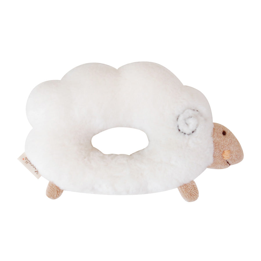 オーガニックコットンがらがら ひつじ