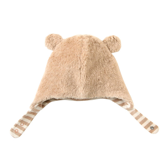 オーガニックコットンふわもこぼうし ブラウン