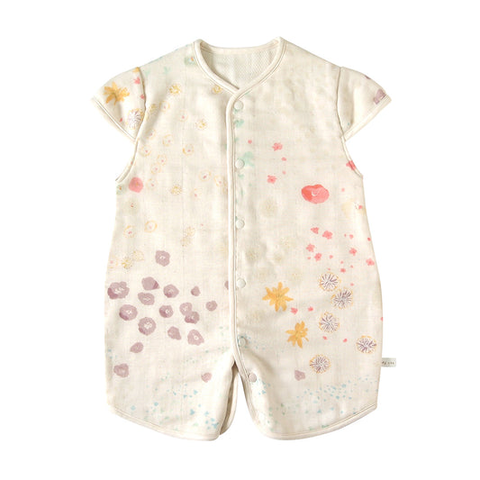 アメザイク 2wayスリーパー 袖付き 6重ガーゼ / 名入れ刺繍可