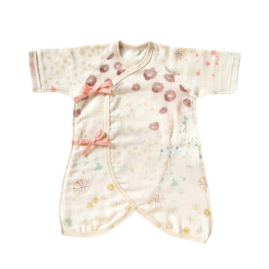 コンビ肌着 わたガーゼ アメザイク 50-60cm