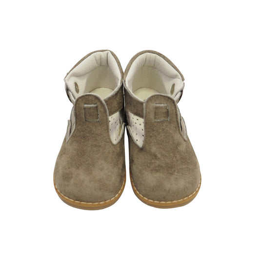 Tストラップシューズ モスグレー PEEP ZOOM 14cm