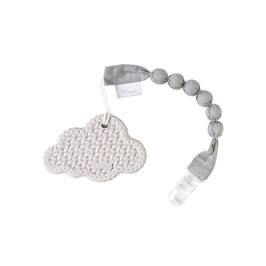 TEETHER(歯がため) クラウド ホルダー付き グレー