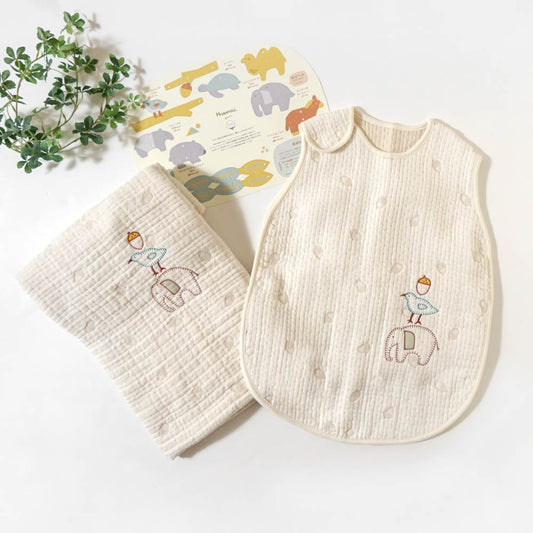 guri(ぐり) スリーパー・ケット ギフトセット / 出産祝い 名入れ刺繍可