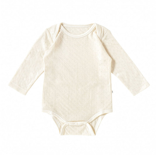 長袖ボディ オーガニックコットン きなり 70cm・80cm