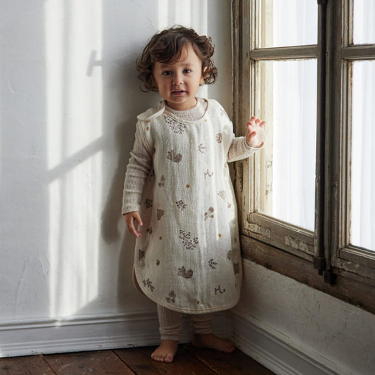 minori コットンテンセル 3重ガーゼスリーパー(ベビーサイズ)/名入れ刺繍可