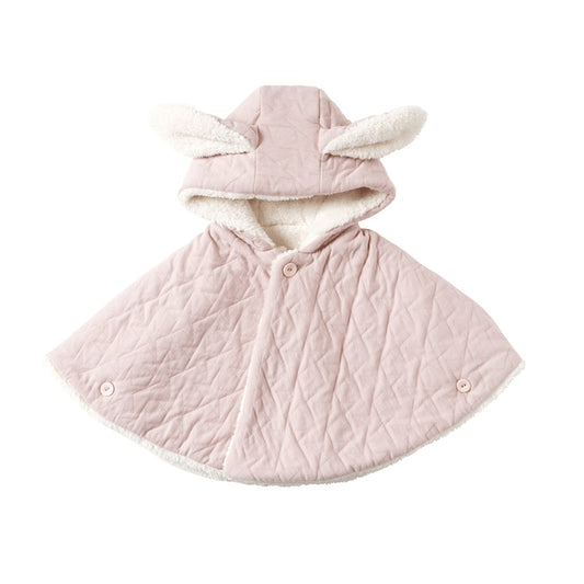 starキルト 耳つきマント ピンク 新生児~100cm