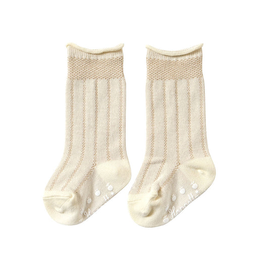 オーガニックコットン ハイソックス アイボリー